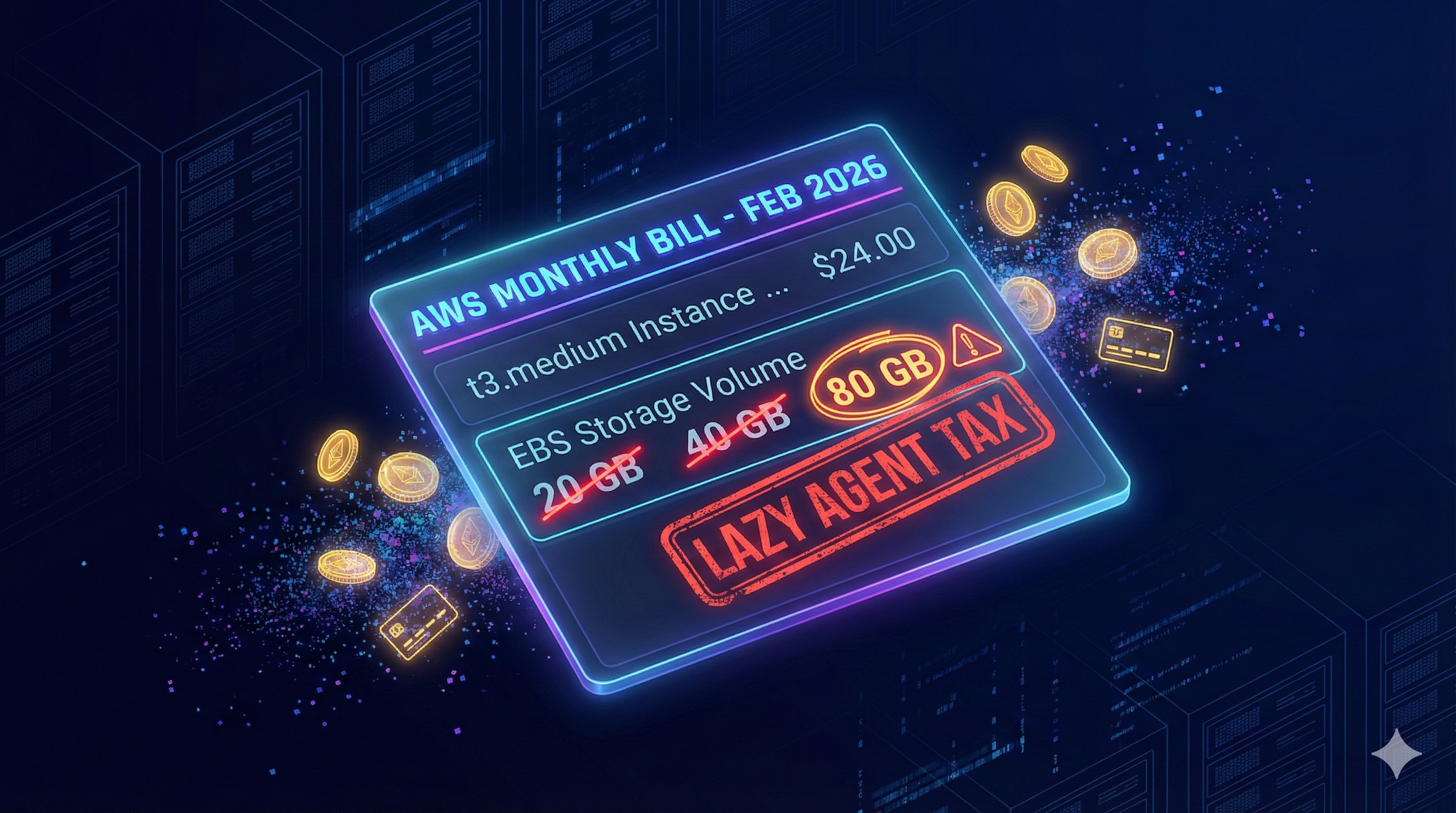 The Lazy Agent Tax: AWS bill escalating from 20GB to 40GB to 80GB EBS